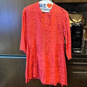 CP Shades orange linen Regina dress size S - excellent condition